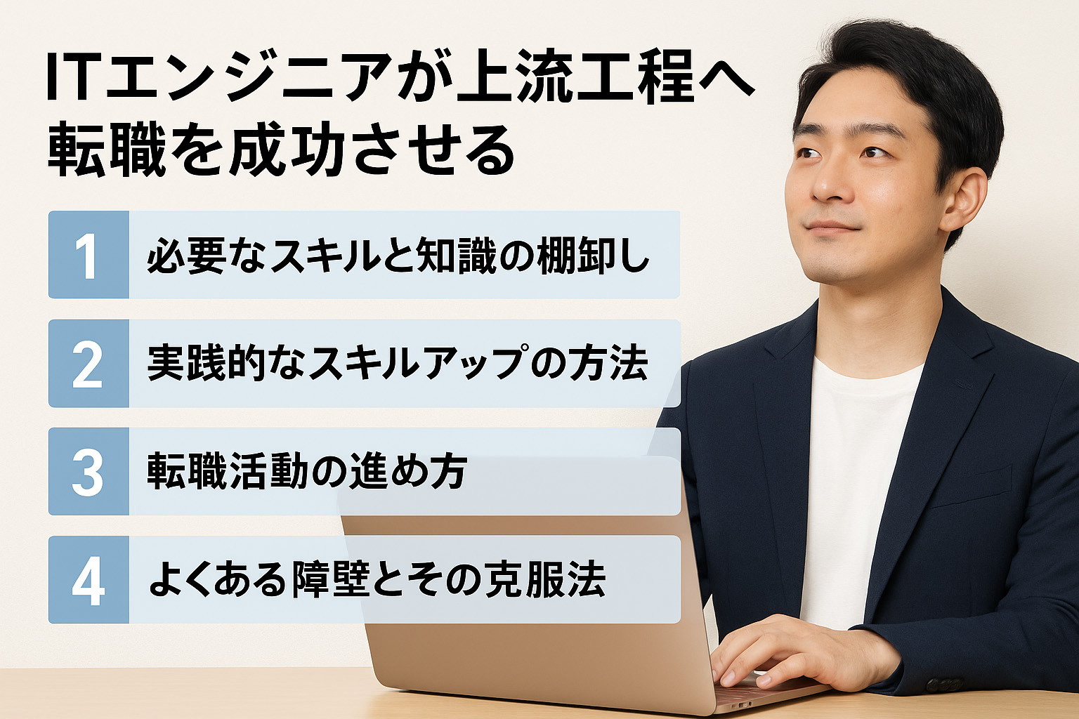 上流工程への転職を成功させる4つのステップ