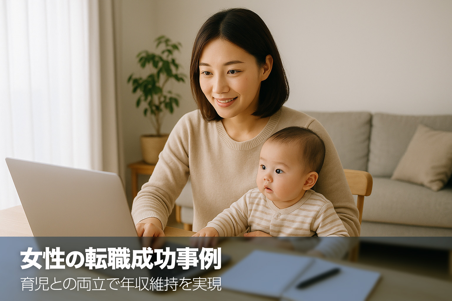 女性の転職成功事例　育児との両立で年収維持を実現