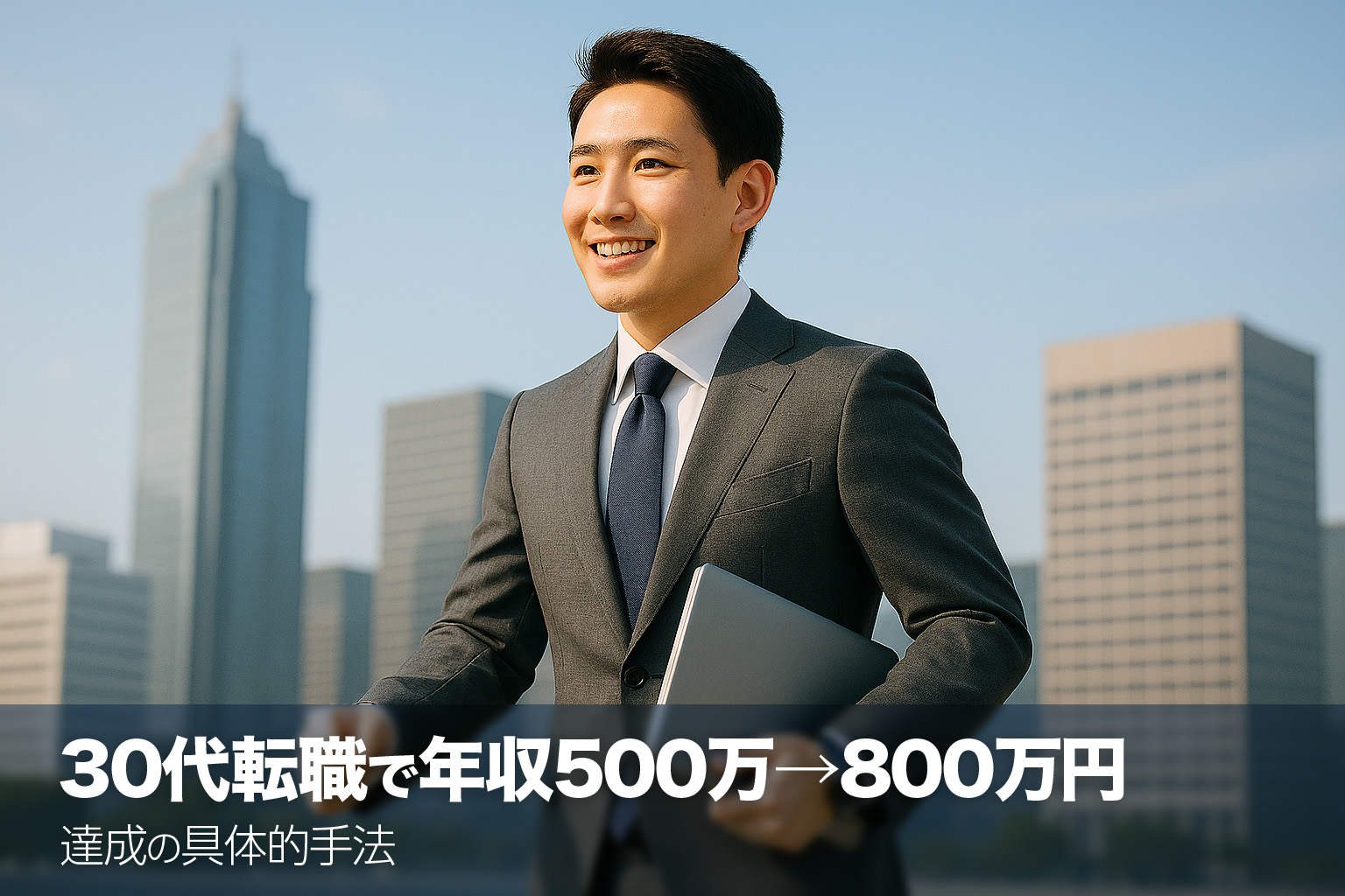 30代転職で年収500万→800万円　達成の具体的手法
